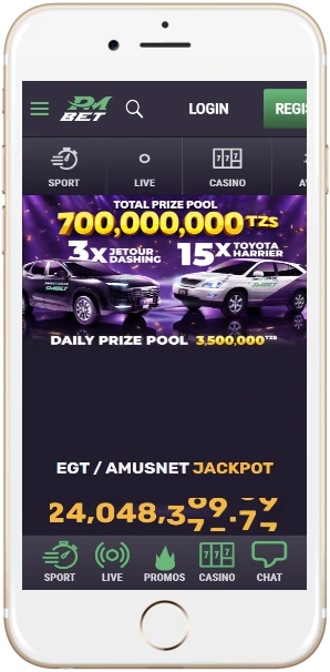 PMBet Tanzania app on Android phone